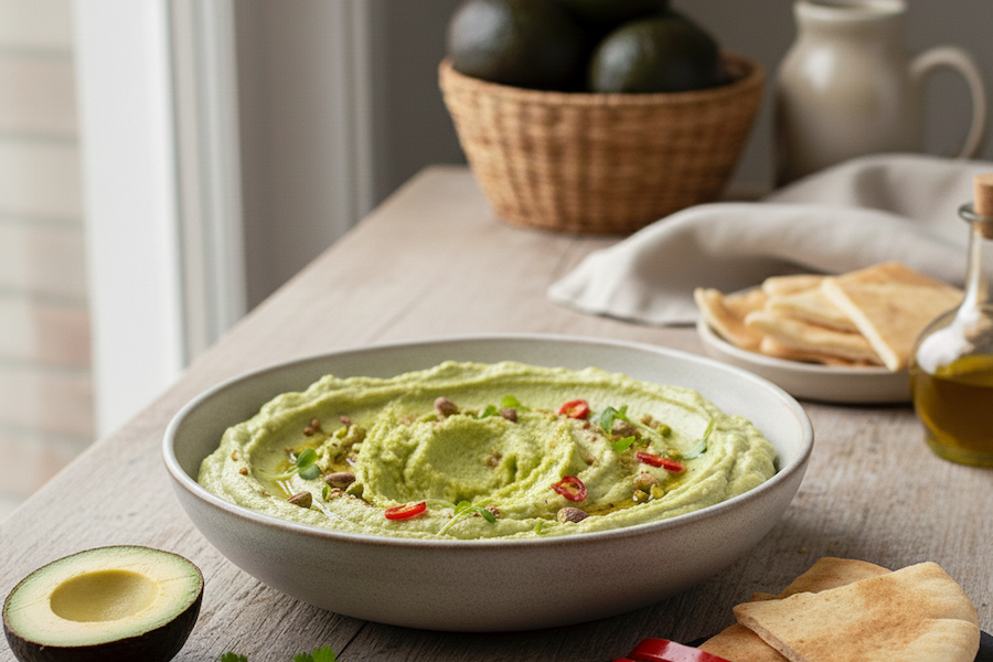 Hummus di avocado, ricetta vegetariana